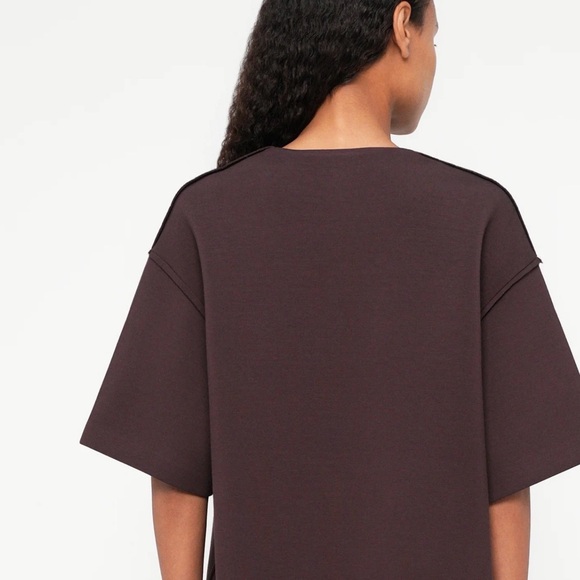 DAY BIRGER ET MIKKELSEN Amalie Scuba Top Chocolate Plum Brown size S - Picture 4 of 5